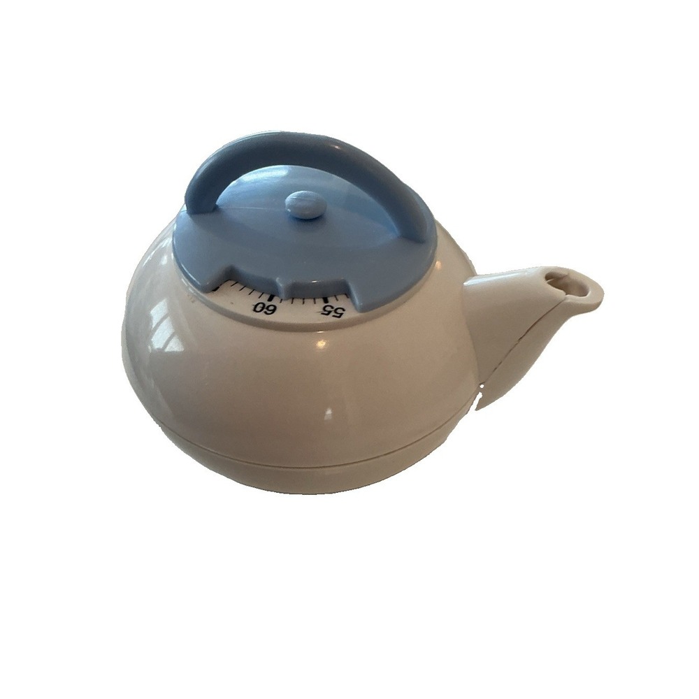 Vintage Tea Pot Shaped Mechanical 60 Minute Timer Tested and Working